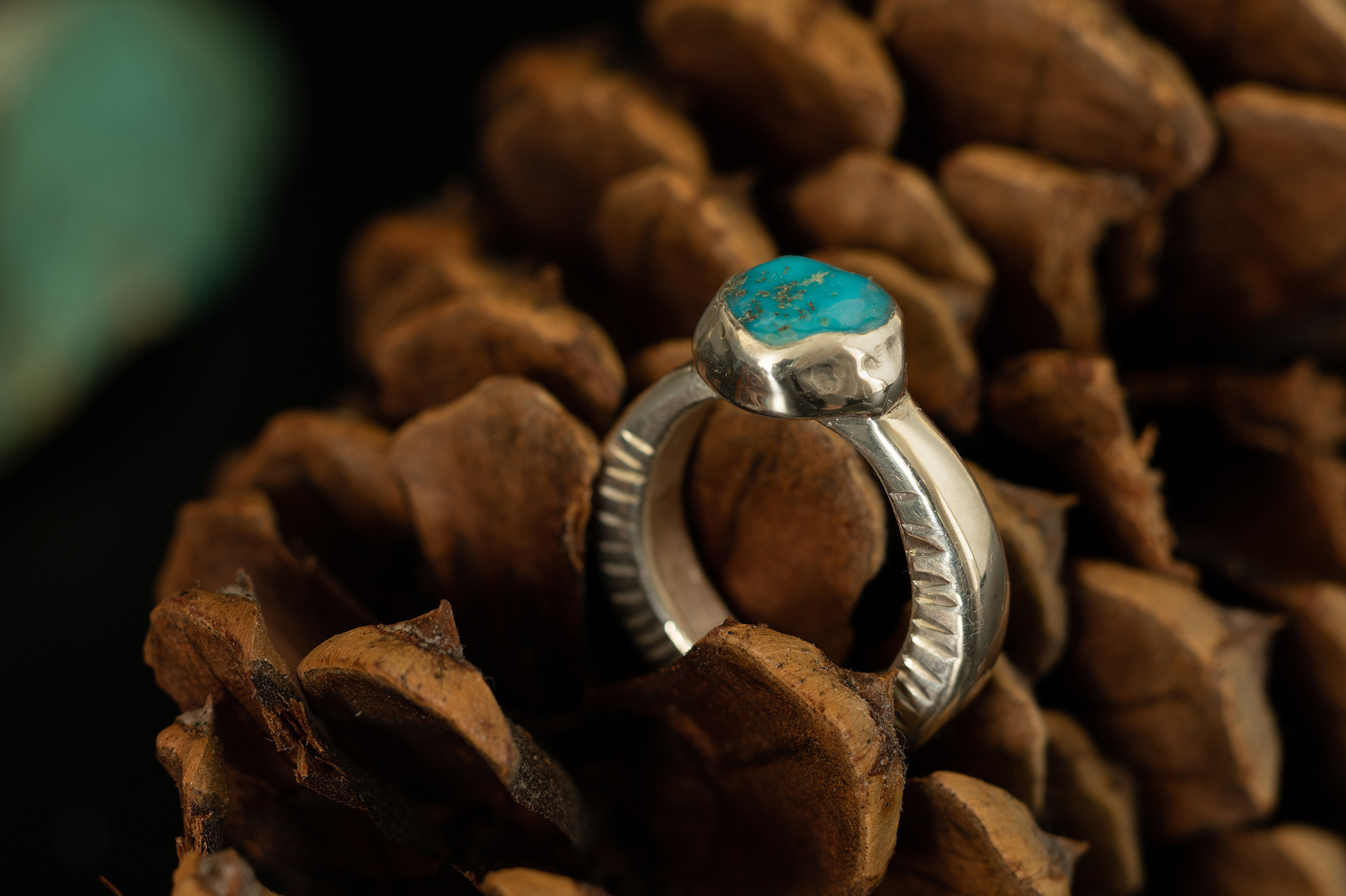 Pine cone ring